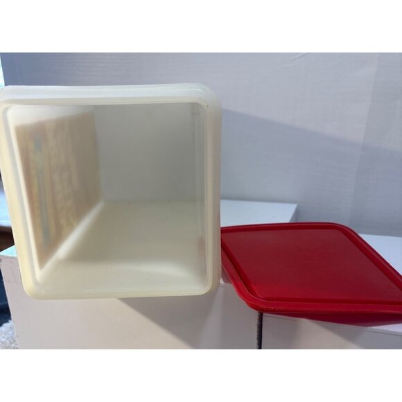 Tupperware Container Premium Plus Crackers Orig Red Label Advertisement Storage - Picture 9 of 11